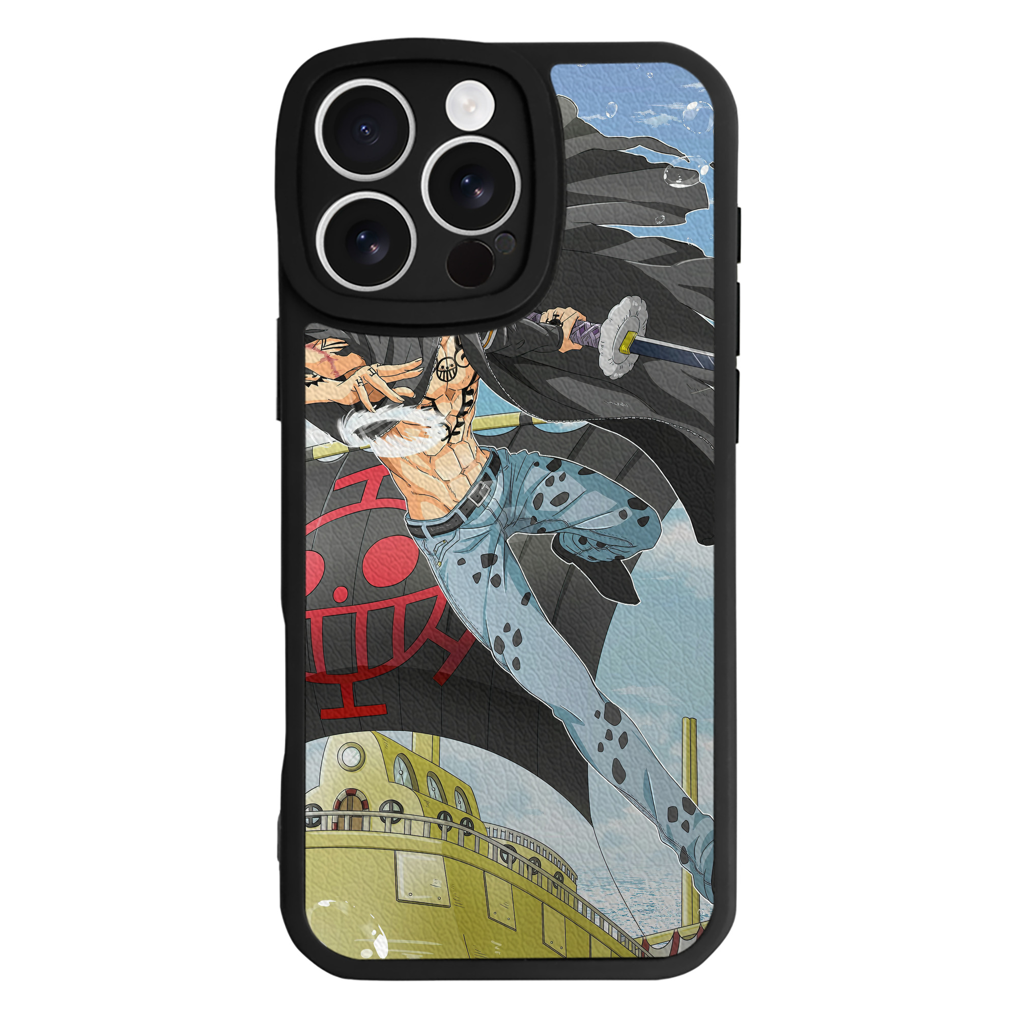 （画像用） ワンピース ONE PIECE 【iPhone 16シリーズ対応】シリコンスマホケース（レザー調） 材質：シリコン